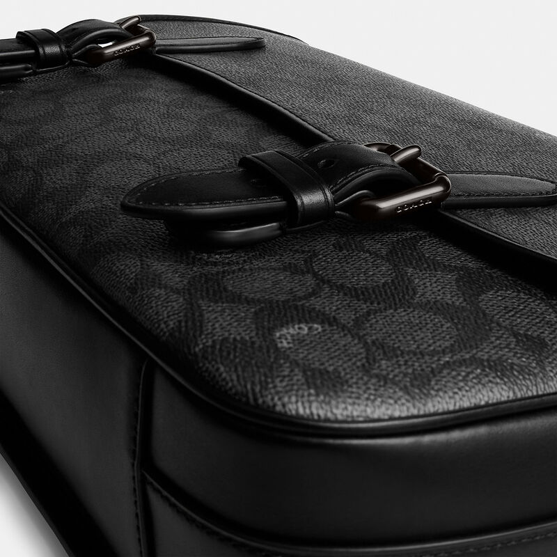 Hitch Messenger Bag In Signature Canvas, CHARCOAL, hi-res image number 5