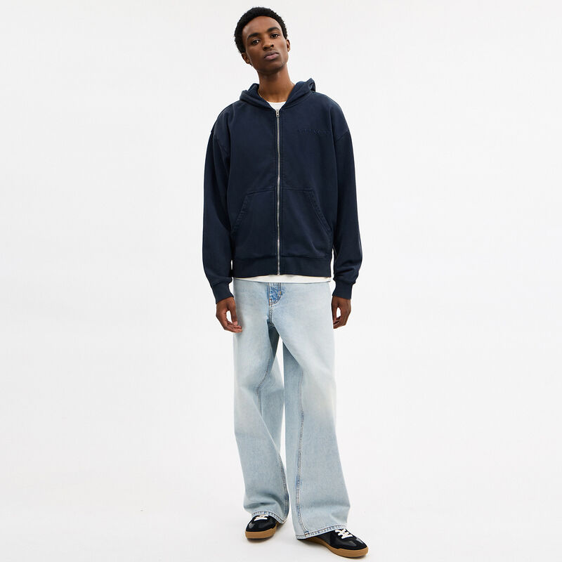 Garment Dyed Zip Hoodie