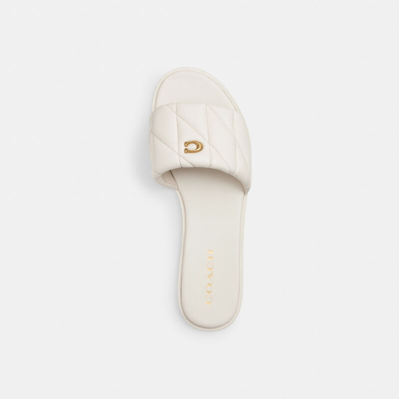 Holly Sandal With Quilting, CHALK, hi-res image number 3