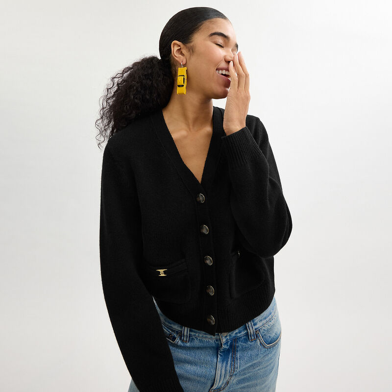 Heritage C Cardigan, BLACK, hi-res image number 4