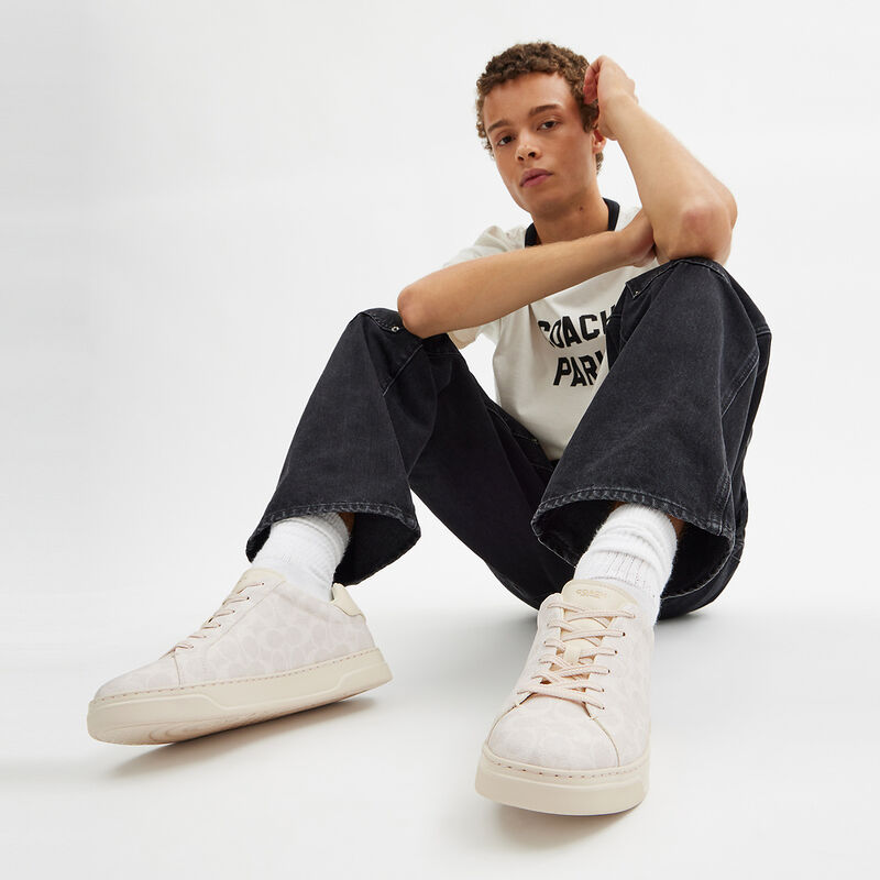 High Line Sneaker In Signature Canvas, OFF WHITE, hi-res image number 4