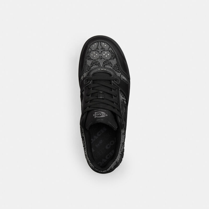 Soho Sneaker In Crystal Signature Jacquard, BLACK, hi-res image number 3