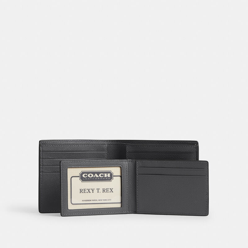 3-In-1 Wallet In Signature Canvas, BLACK, hi-res image number 3