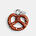 Small Pretzel Shoe Charm, LH/BROWN MULTI, swatch