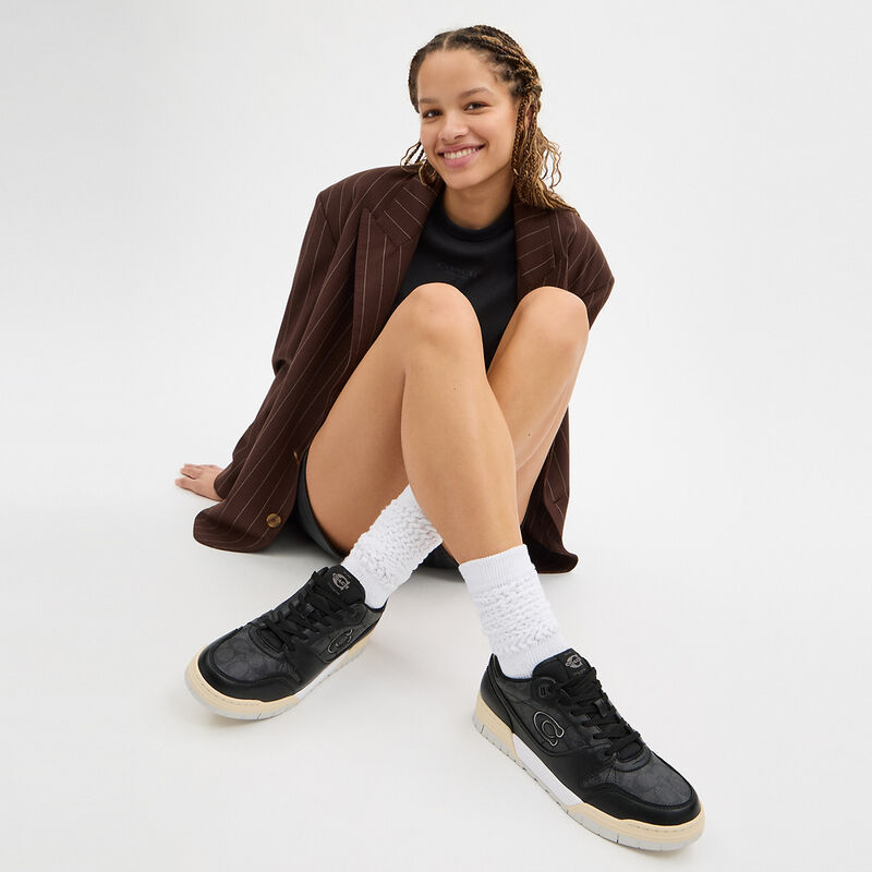 Soho Sneaker With Signature Canvas, CHARCOAL/BLACK, hi-res image number 5