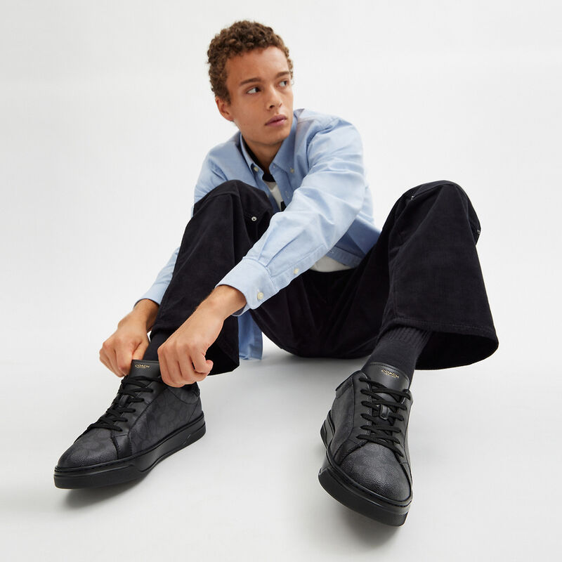 High Line Sneaker In Signature Canvas, GRAPHITE/BLACK, hi-res image number 5