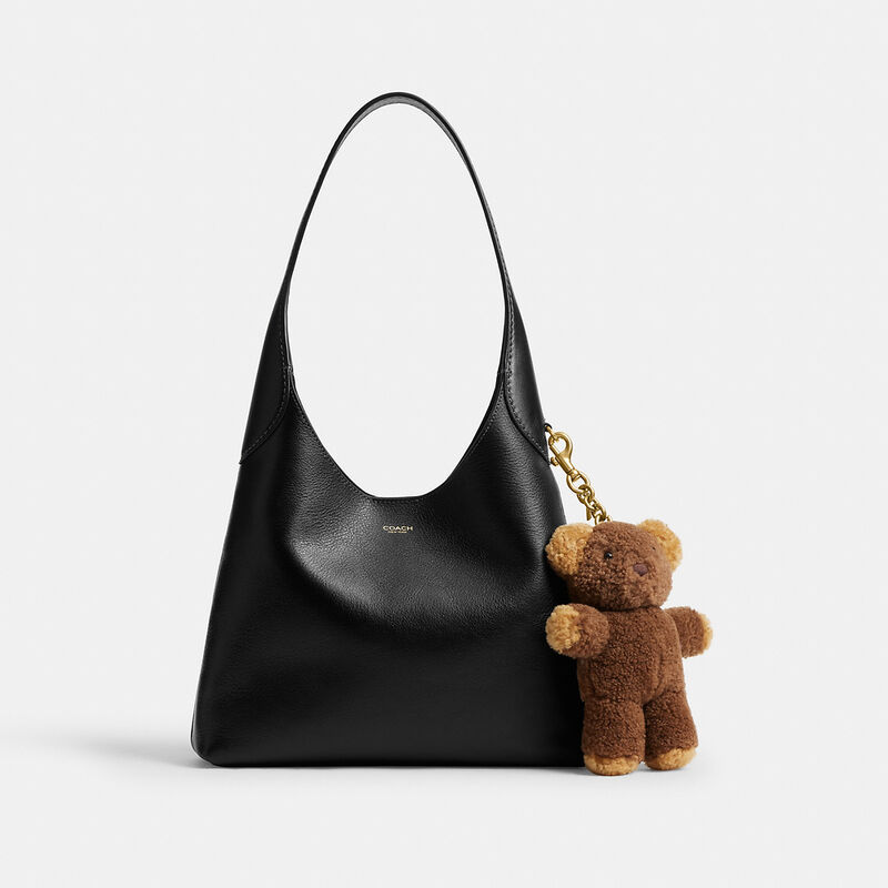 Teddy Bear Bag Charm In Shearling