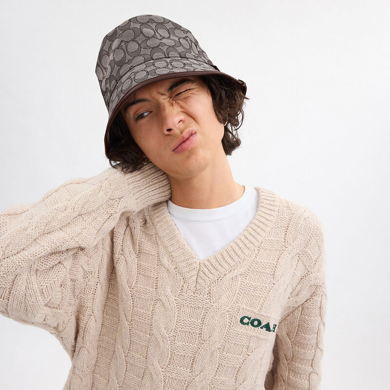 Signature Jacquard Bucket Hat