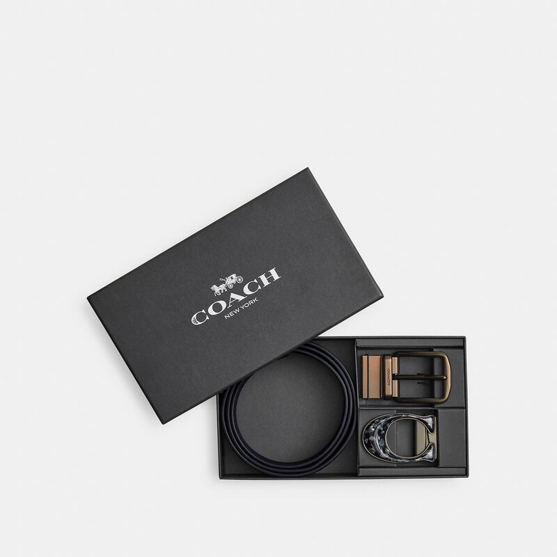 Boxed Harness And Signature Buckle Cut To Size Reversible Belt, 38mm