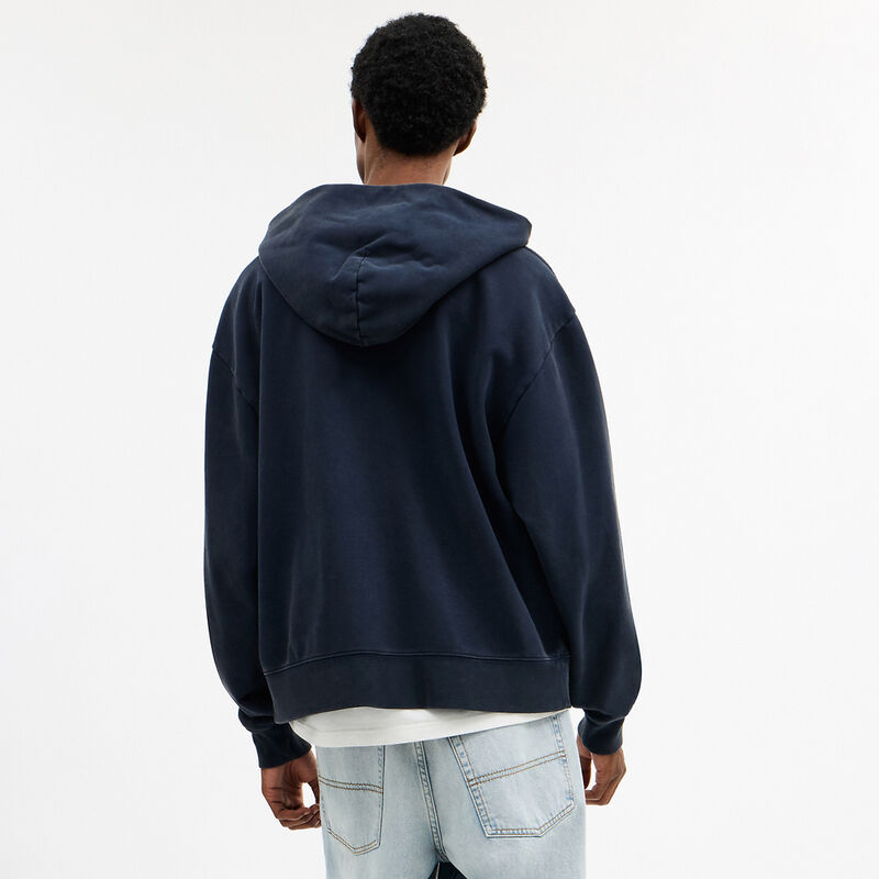 Garment Dyed Zip Hoodie, NAVY BLUE, hi-res image number 3