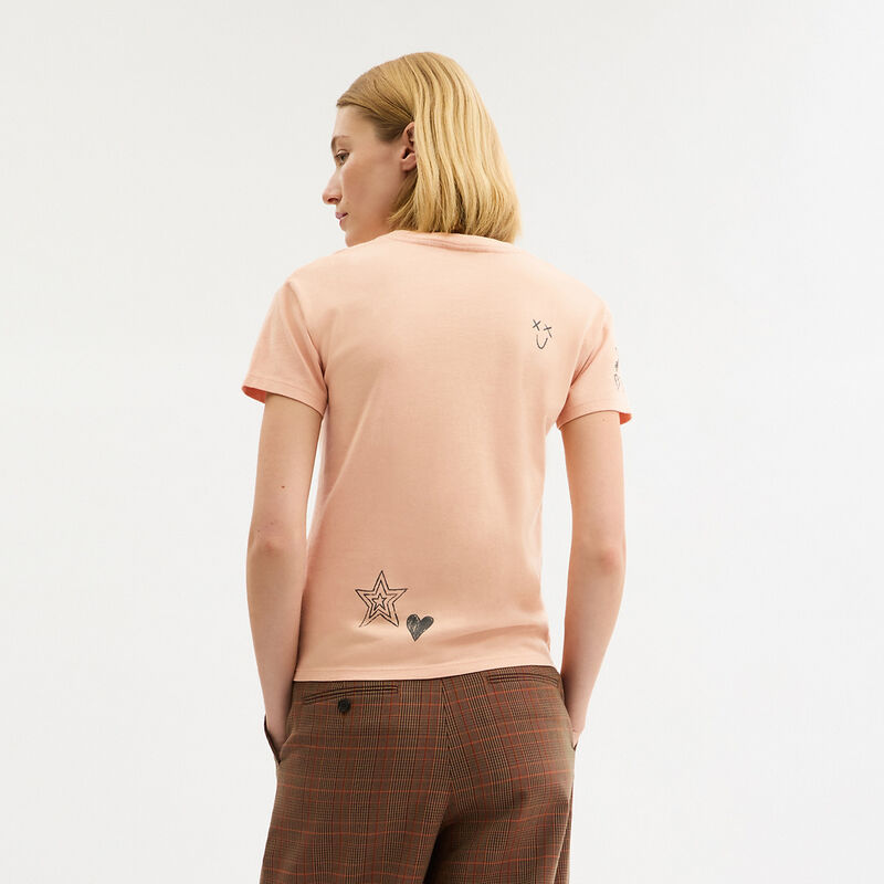 Carroty Shrunken T-Shirt In Organic Cotton, Light Orange, hi-res image number 3