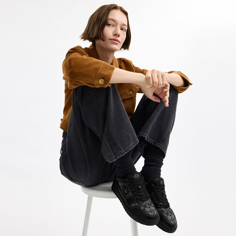 Soho Sneaker In Crystal Signature Jacquard, BLACK, hi-res image number 5