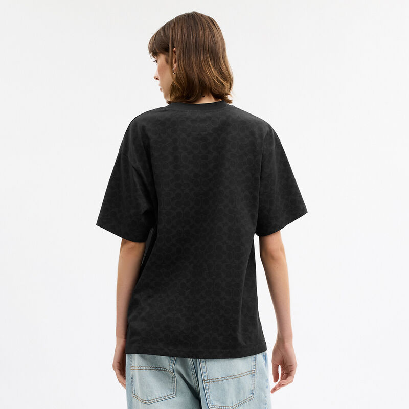 Teddy Graphic Signature Relaxed T-Shirt, BLACK SIGNATURE, hi-res image number 5