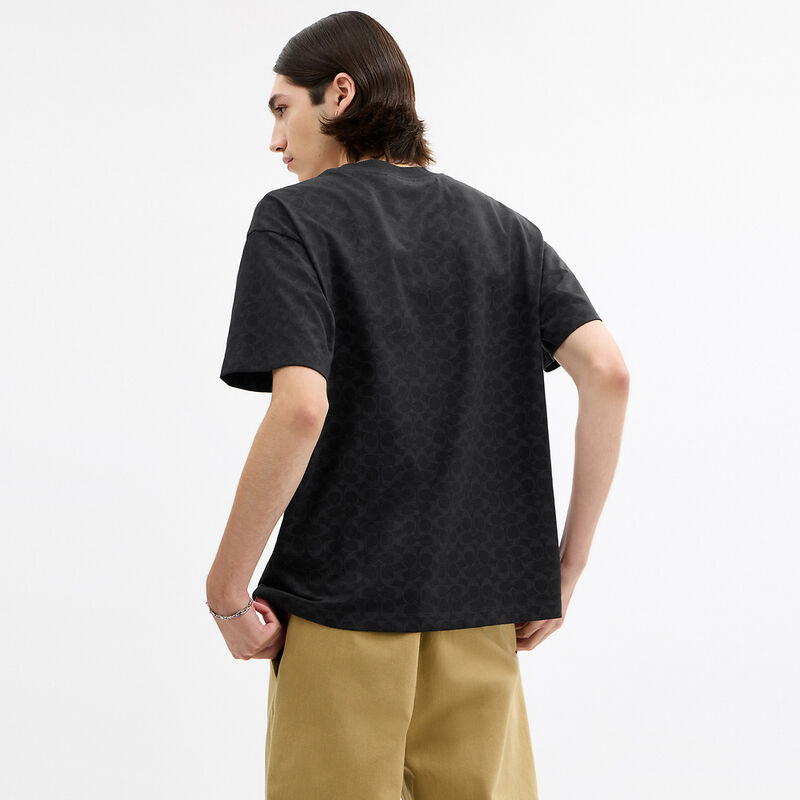 Teddy Graphic Signature Relaxed T-Shirt, BLACK SIGNATURE, hi-res image number 3