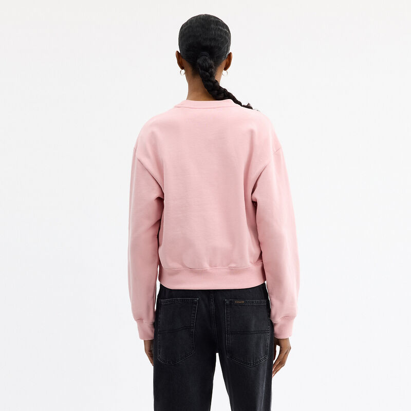 Candy Crewneck Sweater, PINK., hi-res image number 3