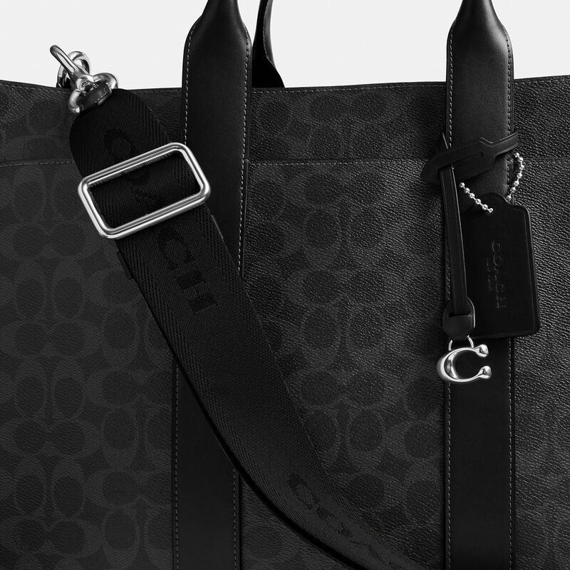 Wesley Tote In Signature Canvas, BLACK, hi-res image number 6