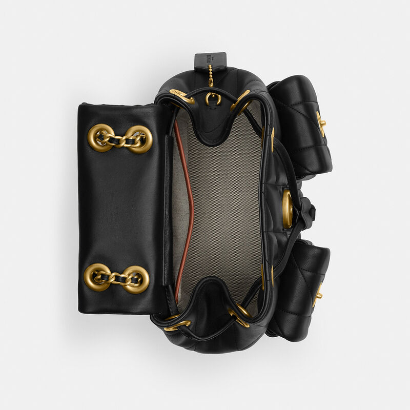 Tabby Backpack With Quilting, B4/BLACK, hi-res image number 4