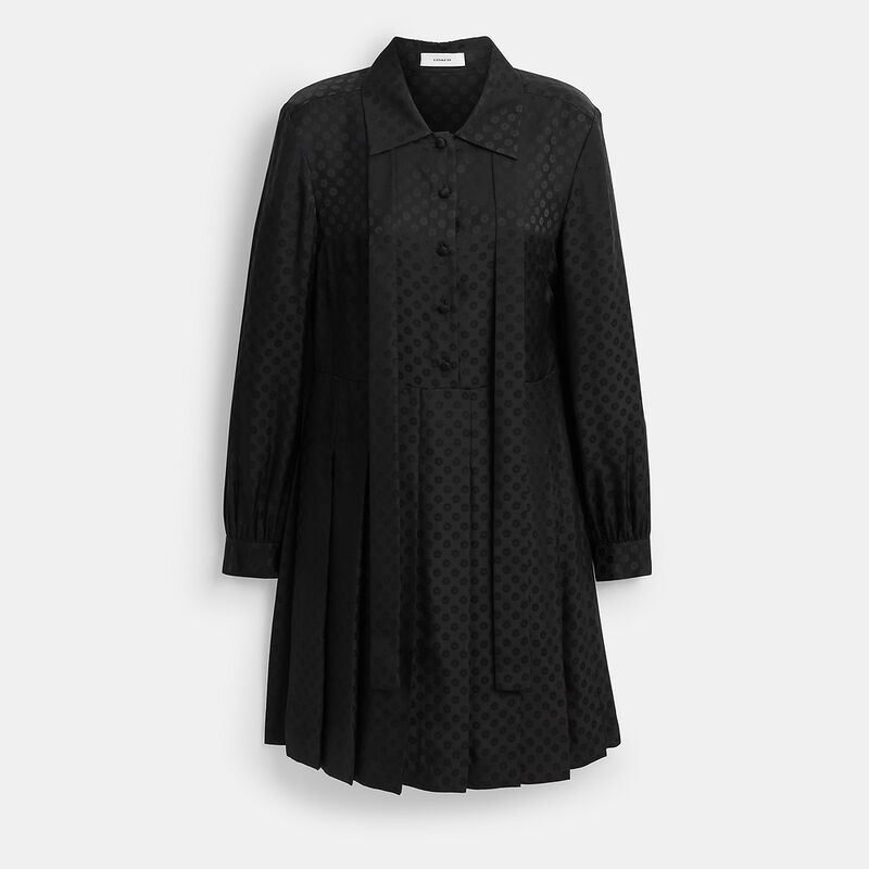 Jacquard Pleated Dress