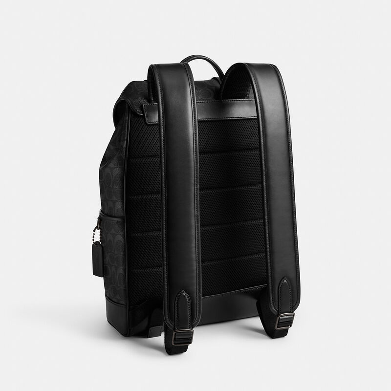 League Flap Backpack In Signature Canvas