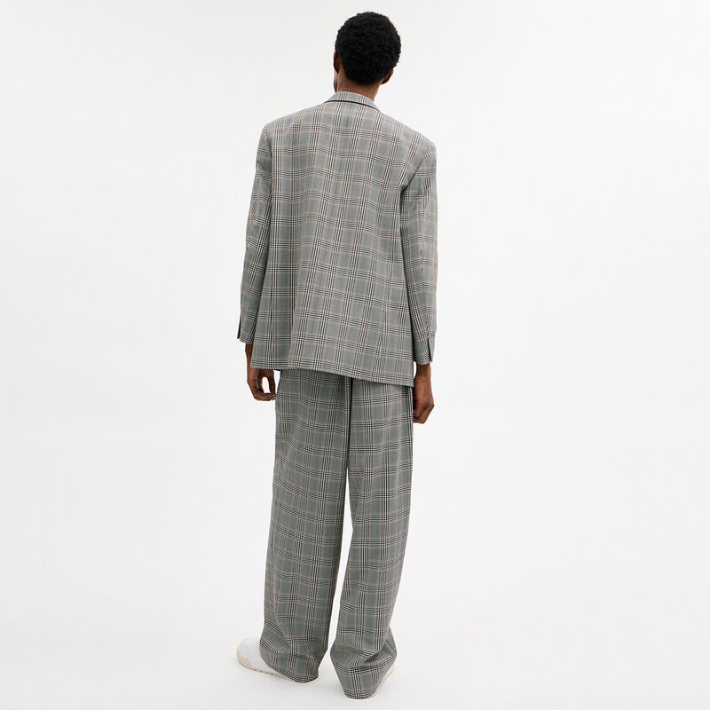 Two Button Blazer, Grey/Blue Plaid, hi-res image number 3