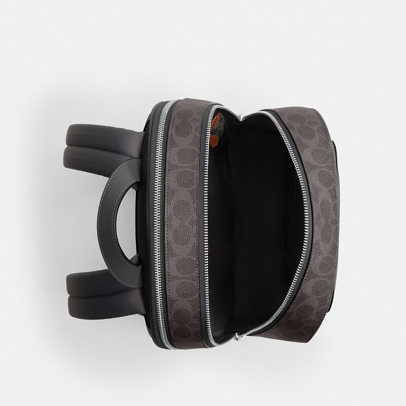 Wade Backpack In Signature Canvas, BLACK, hi-res image number 3