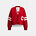Horse And Carriage Cropped Cardigan, RED, swatch