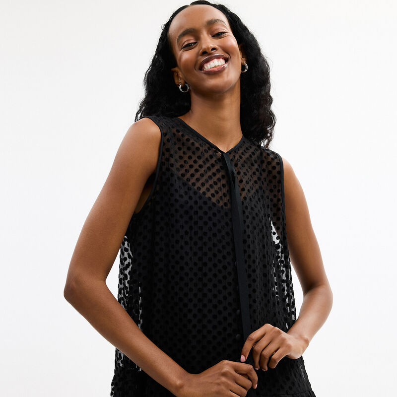 Velvet Burnout Dress, BLACK, hi-res image number 3