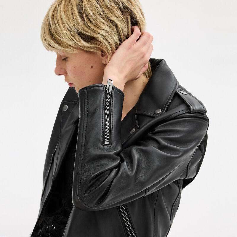 Moto Jacket, BLACK, hi-res image number 4