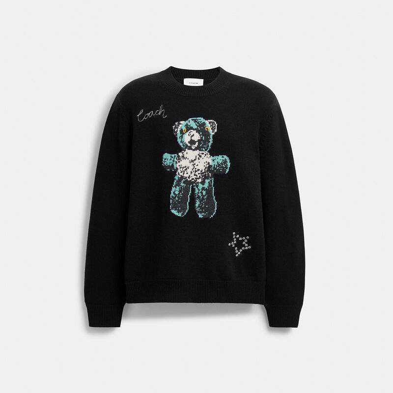 Lightweight Bear Graphic Sweater