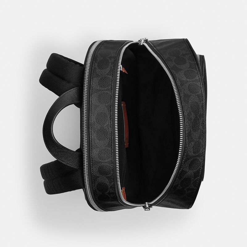 Wade Backpack In Signature Canvas, BLACK SIGNATURE, hi-res image number 3